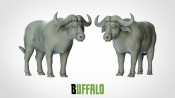 1:87 Scale - Buffalo - New Pose 1 (2 Pack)